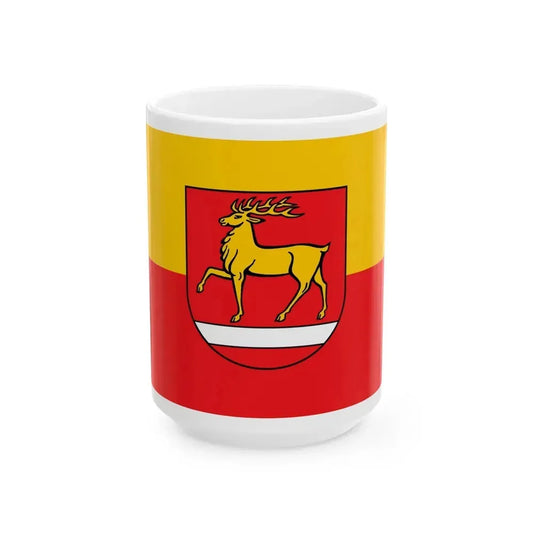 Flag of Sigmaringen Germany - White Coffee Mug 15oz - Go Mug Yourself