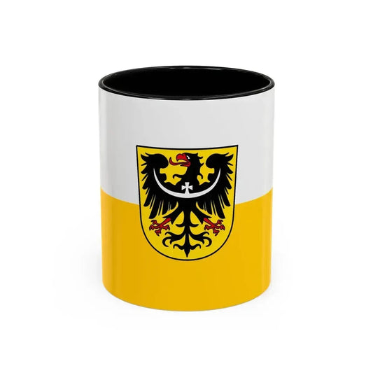 Flag of Silesia and Lower Silesia Germany - Accent Coffee Mug 11oz Black - Go Mug Yourself