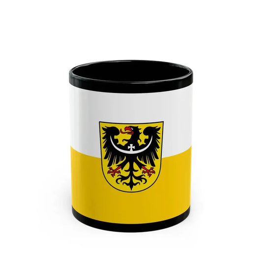 Flag of Silesia and Lower Silesia Germany - Black Coffee Mug 11oz - Go Mug Yourself