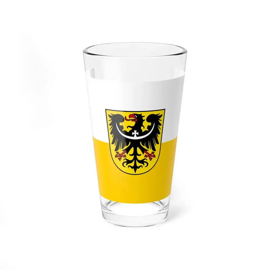 Flag of Silesia and Lower Silesia Germany - Pint Glass 16oz 16oz - Go Mug Yourself
