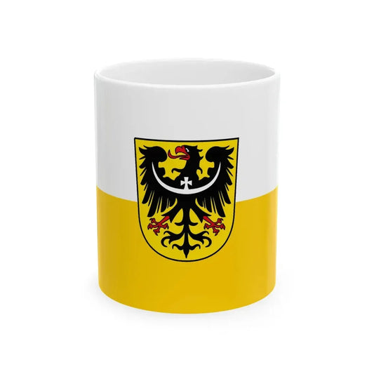 Flag of Silesia and Lower Silesia Germany - White Coffee Mug 11oz - Go Mug Yourself