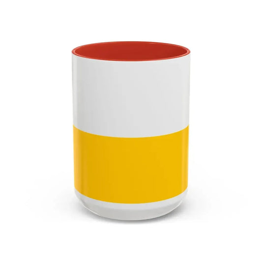Flag of Silesia Germany - Accent Coffee Mug 15oz Red - Go Mug Yourself