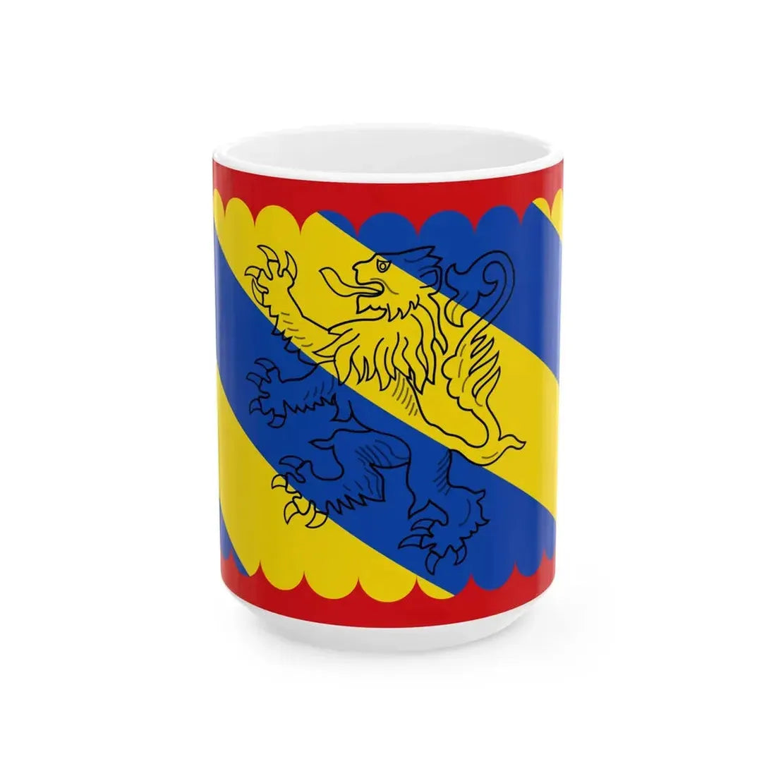 Flag of Silly (Belgium) White Coffee Mug 15oz - Go Mug Yourself