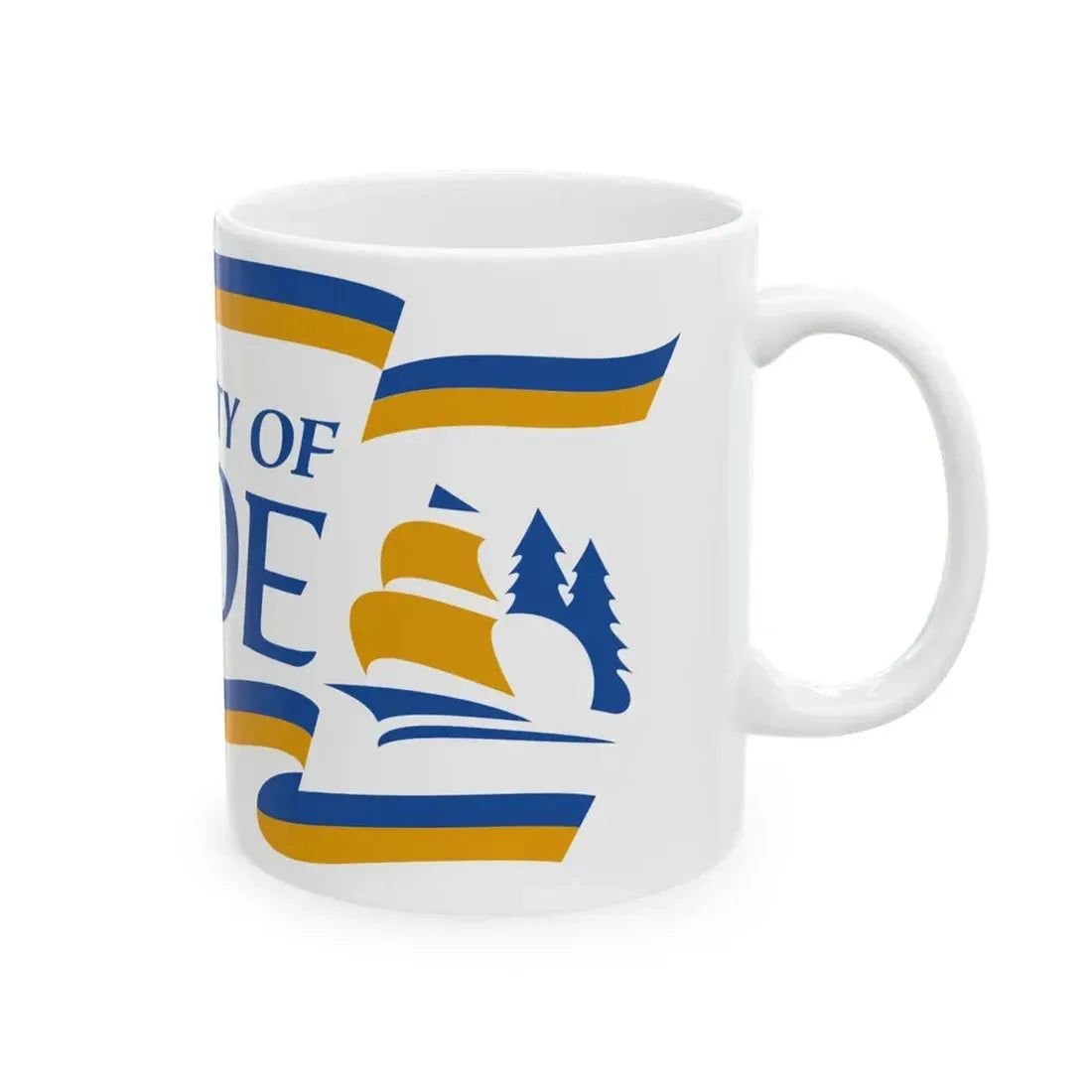 Flag of Simcoe County Ontario (Canada) White Coffee Mug - Go Mug Yourself