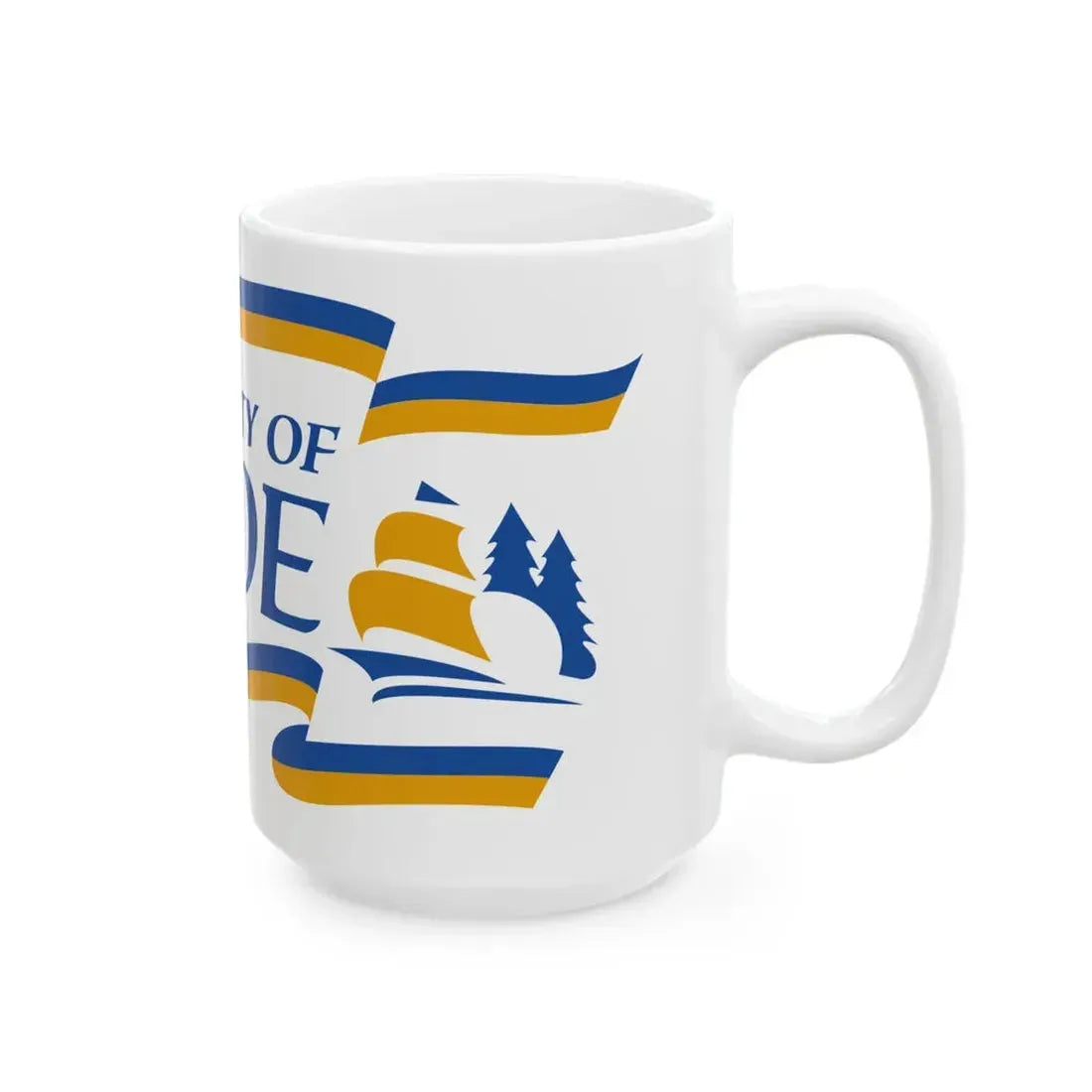 Flag of Simcoe County Ontario (Canada) White Coffee Mug - Go Mug Yourself