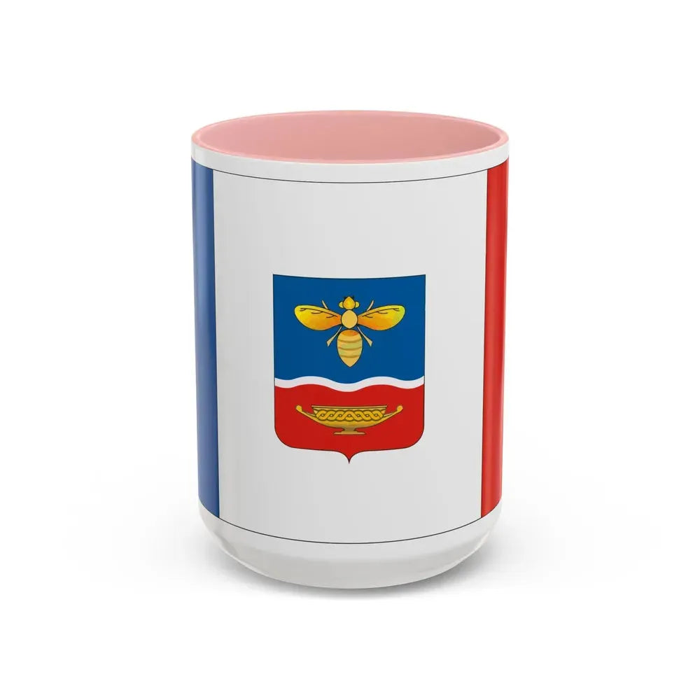 Flag of Simferopol Ukraine - Accent Coffee Mug 15oz Pink - Go Mug Yourself