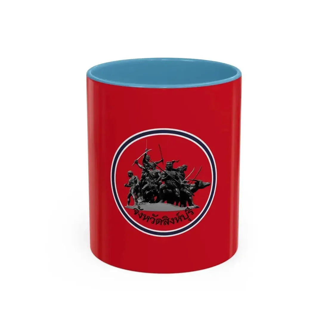 Flag of Sing Buri Province Thailand - Accent Coffee Mug 11oz Light Blue - Go Mug Yourself