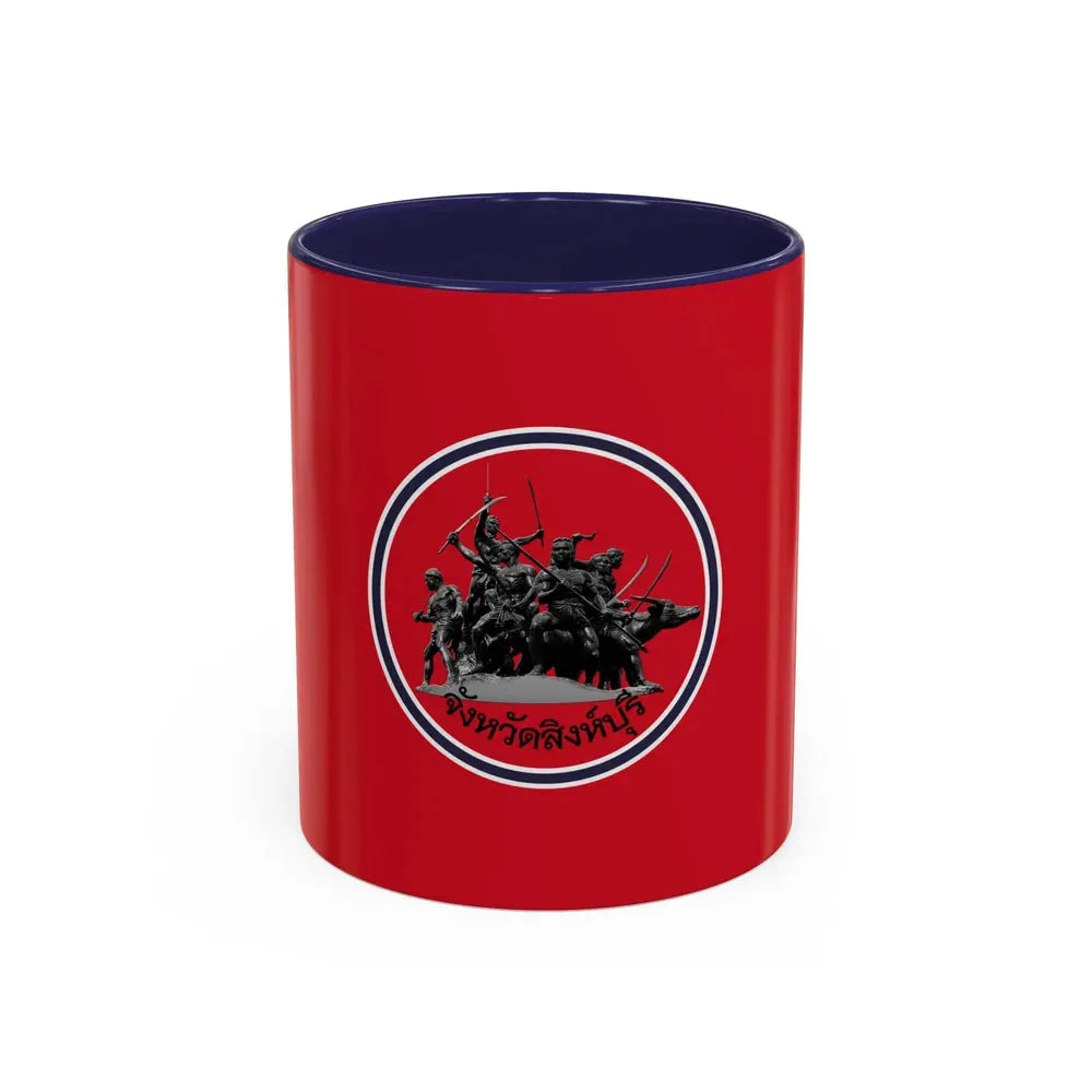 Flag of Sing Buri Province Thailand - Accent Coffee Mug 11oz Navy - Go Mug Yourself