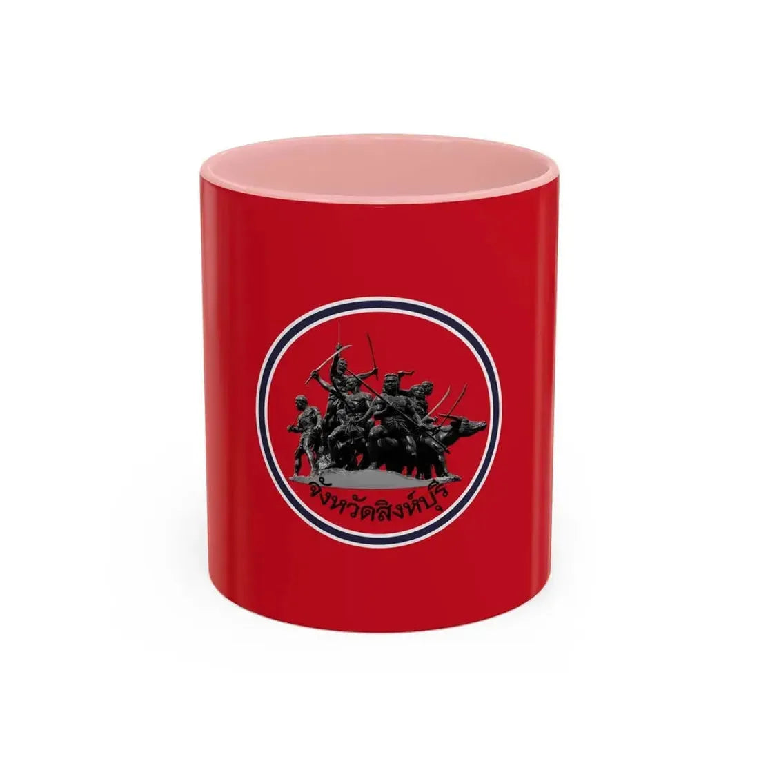 Flag of Sing Buri Province Thailand - Accent Coffee Mug 11oz Pink - Go Mug Yourself