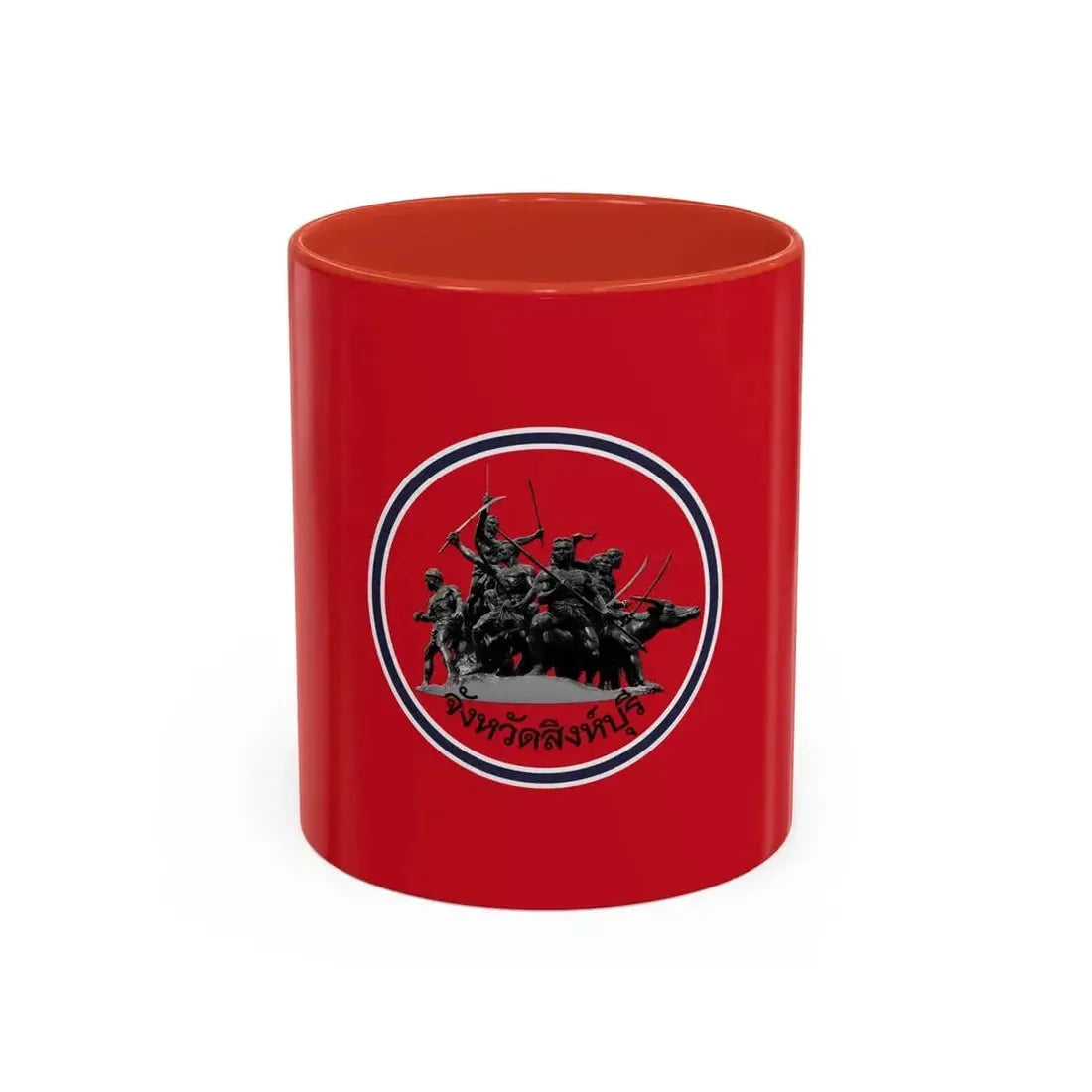 Flag of Sing Buri Province Thailand - Accent Coffee Mug 11oz Red - Go Mug Yourself