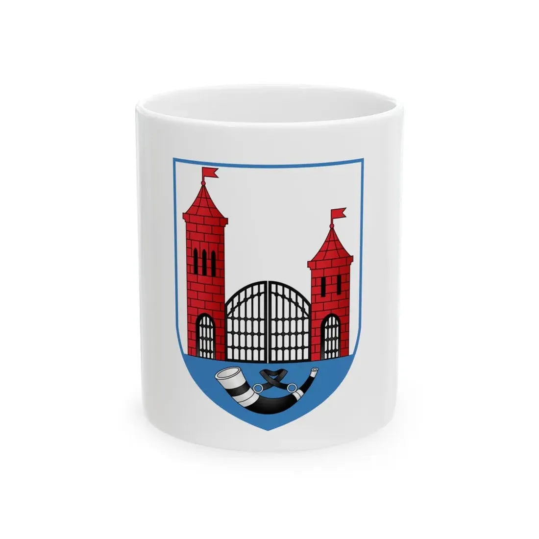 Flag of Skidal Belarus (Belarus) White Coffee Mug 11oz - Go Mug Yourself