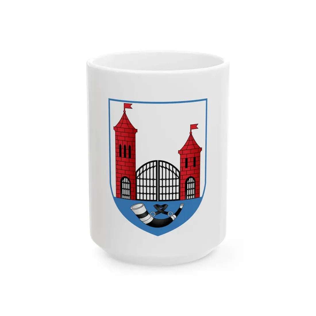 Flag of Skidal Belarus (Belarus) White Coffee Mug 15oz - Go Mug Yourself