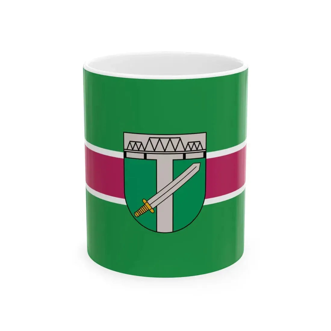 Flag of Skrunda (Latvia) White Coffee Mug 11oz - Go Mug Yourself