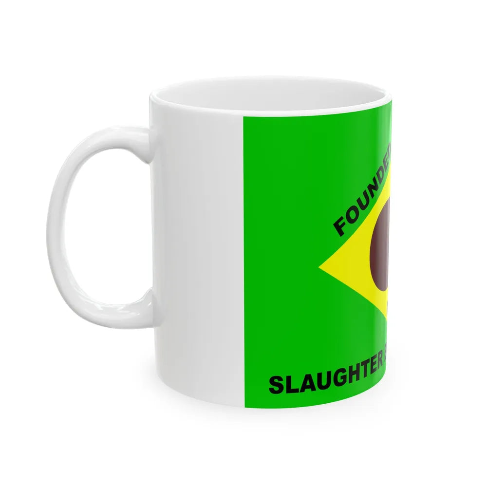 Flag of Slaughter Beach Delaware (United States) White Coffee Mug - Go Mug Yourself