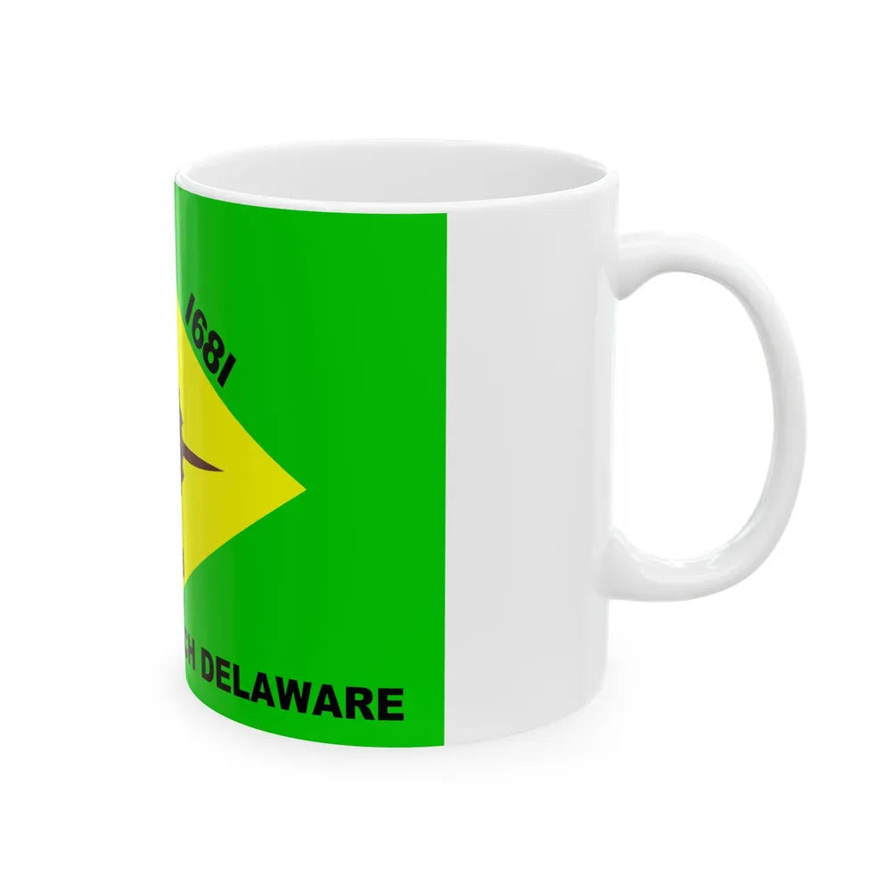 Flag of Slaughter Beach Delaware (United States) White Coffee Mug - Go Mug Yourself