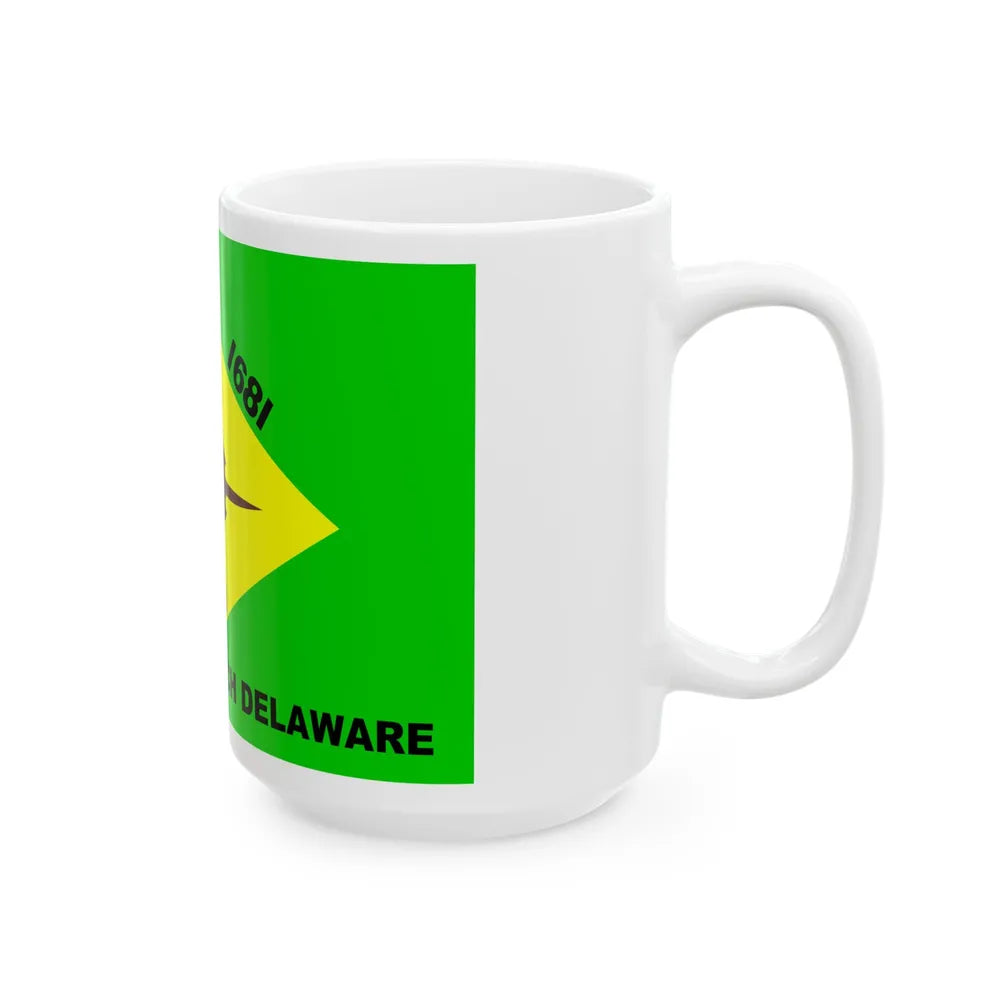 Flag of Slaughter Beach Delaware (United States) White Coffee Mug - Go Mug Yourself