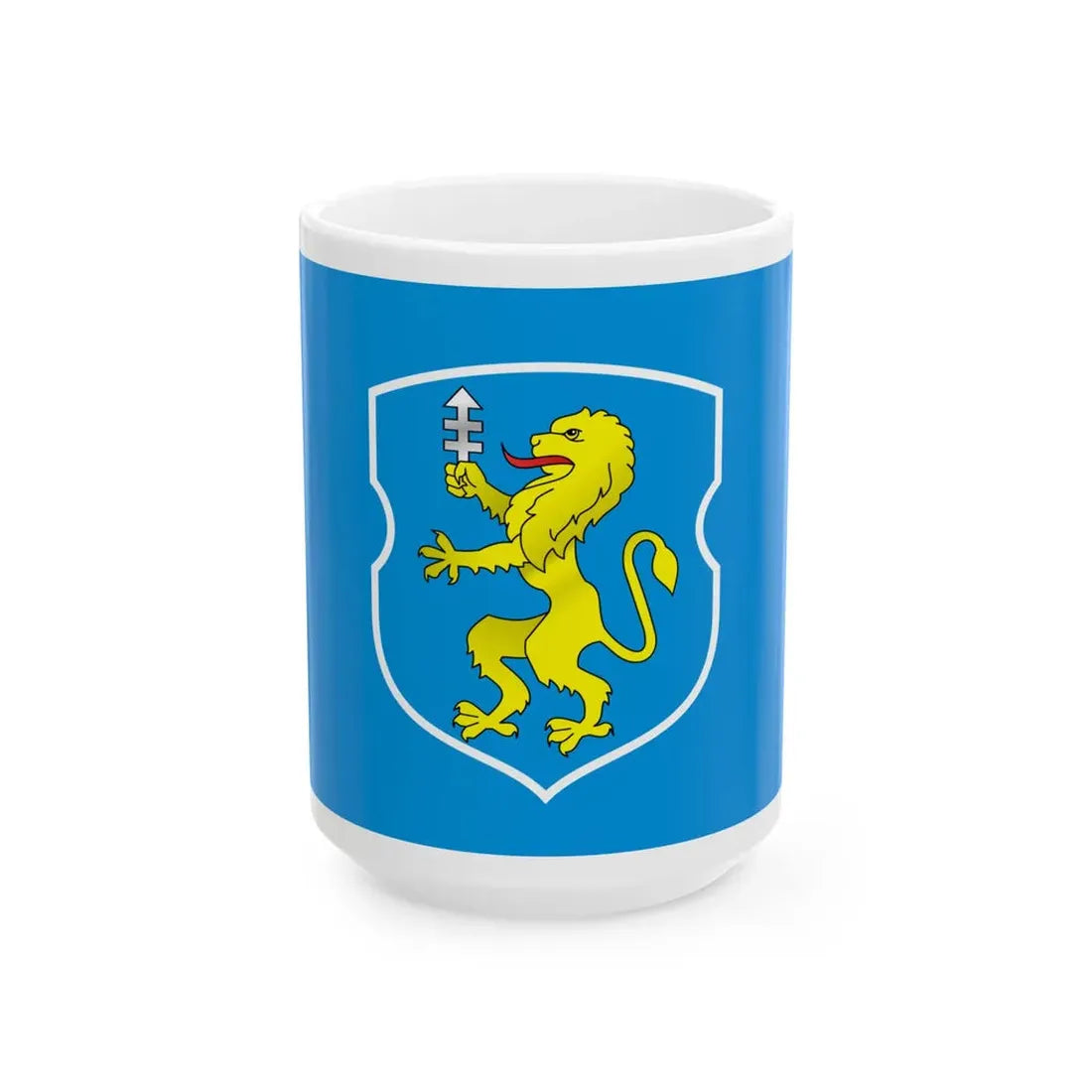 Flag of Slonim Belarus (Belarus) White Coffee Mug 15oz - Go Mug Yourself