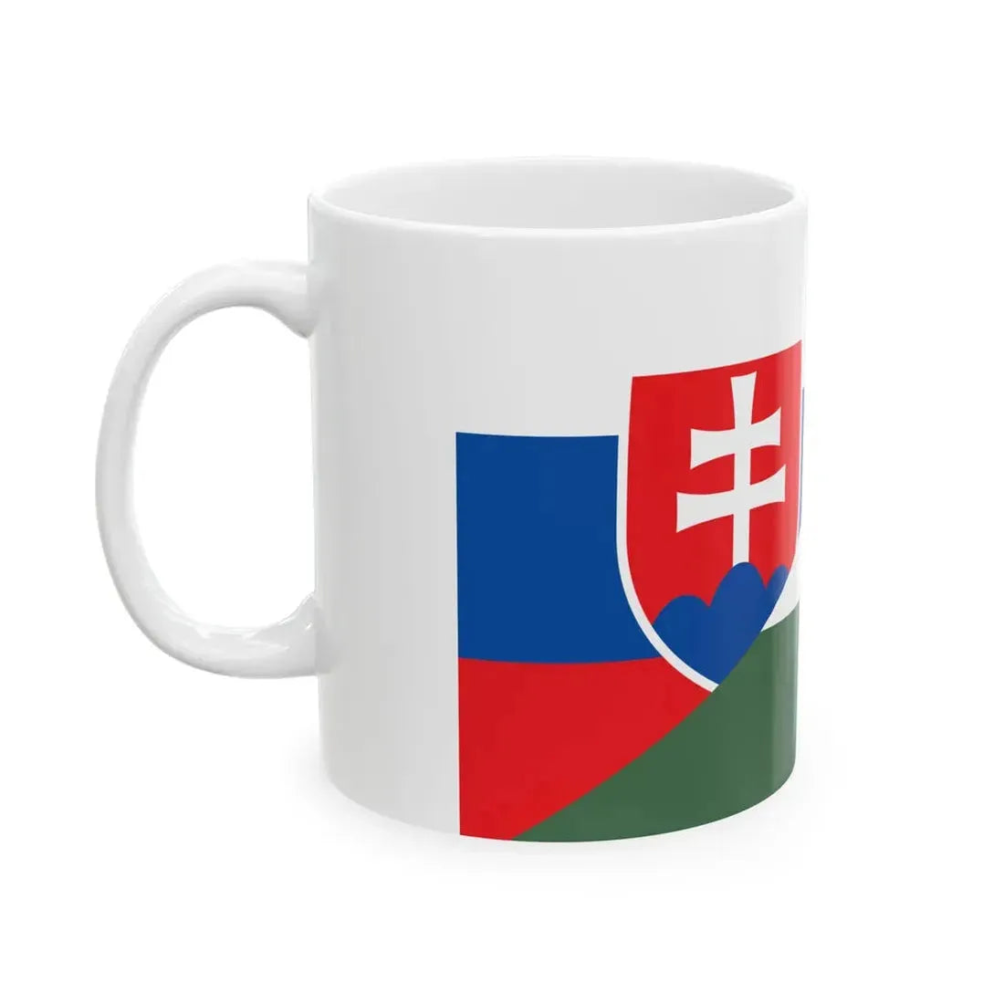 Flag of Slovakia and Hungary (Hungary) White Coffee Mug - Go Mug Yourself