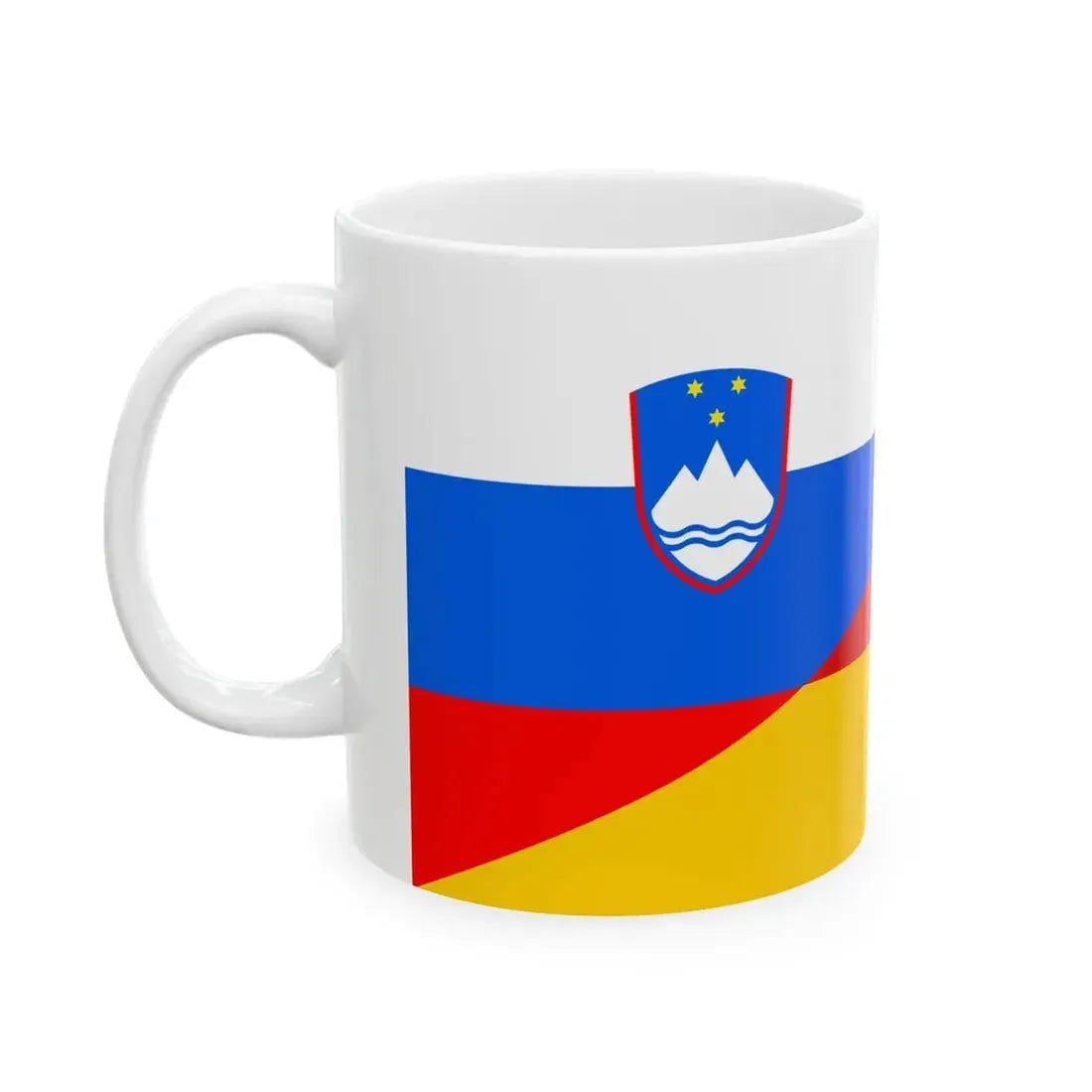 Flag of Slovenia and Germany (Germany) White Coffee Mug - Go Mug Yourself