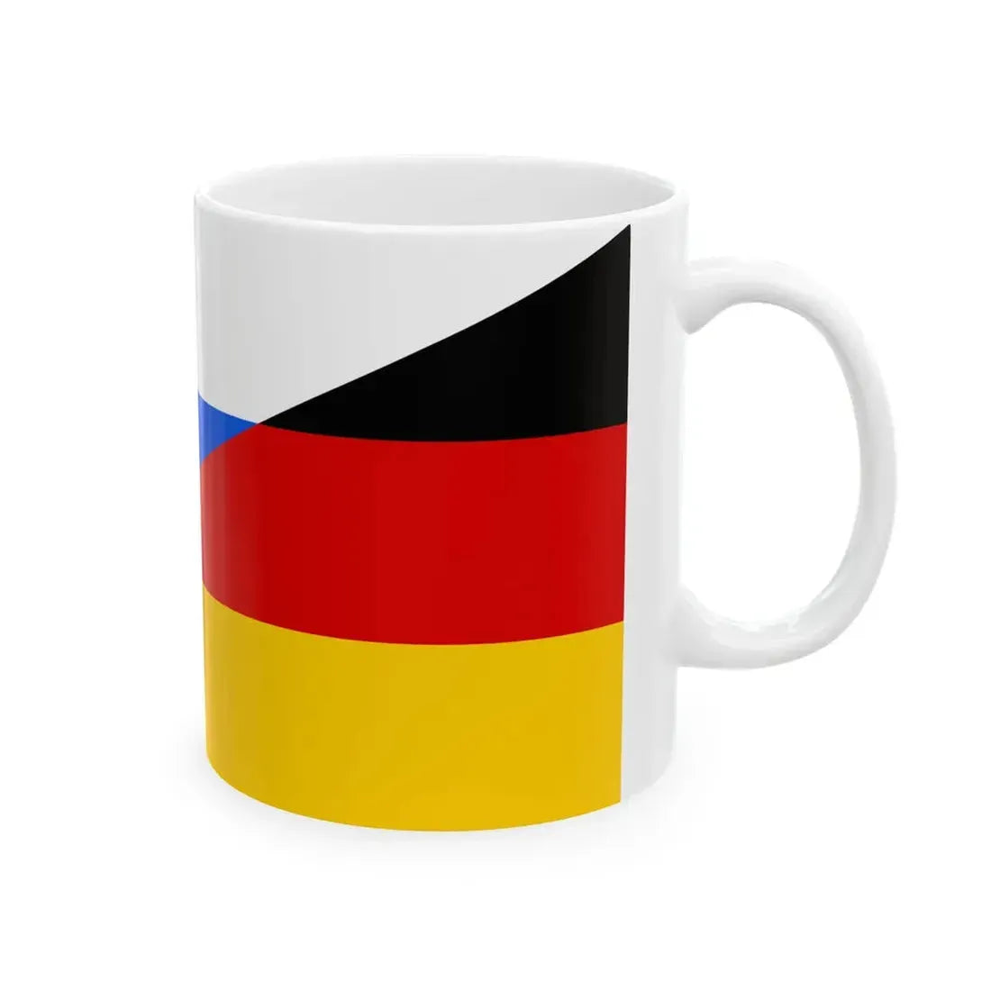Flag of Slovenia and Germany (Germany) White Coffee Mug - Go Mug Yourself
