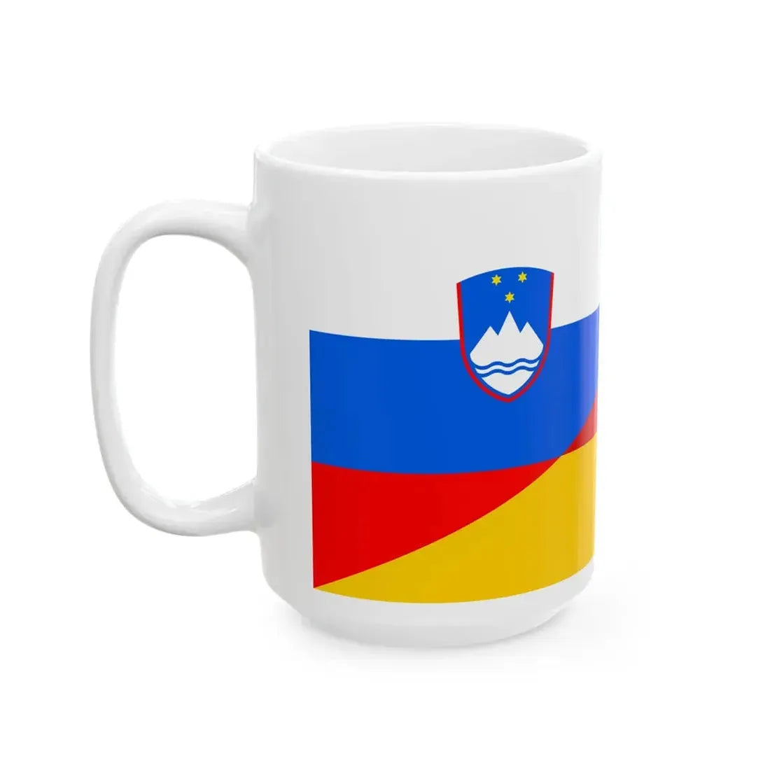Flag of Slovenia and Germany (Germany) White Coffee Mug - Go Mug Yourself