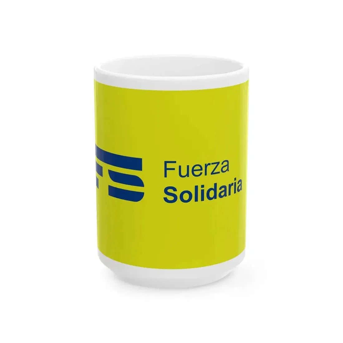 Flag of Solidarity Force (El Salvador) White Coffee Mug 15oz - Go Mug Yourself