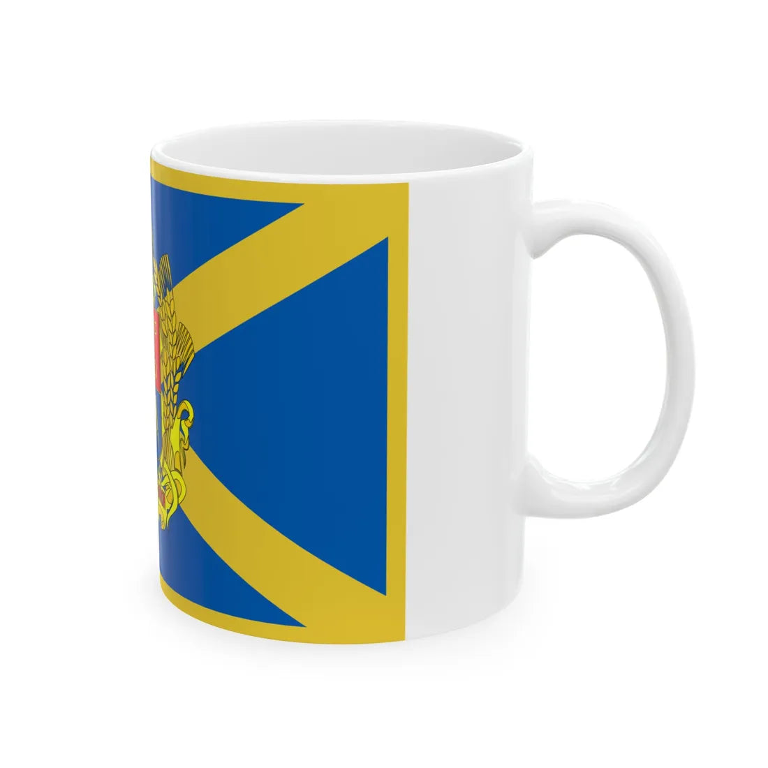 Flag of Solomianka district (Ukraine) White Coffee Mug - Go Mug Yourself