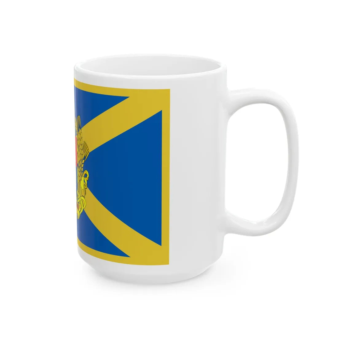 Flag of Solomianka district (Ukraine) White Coffee Mug - Go Mug Yourself