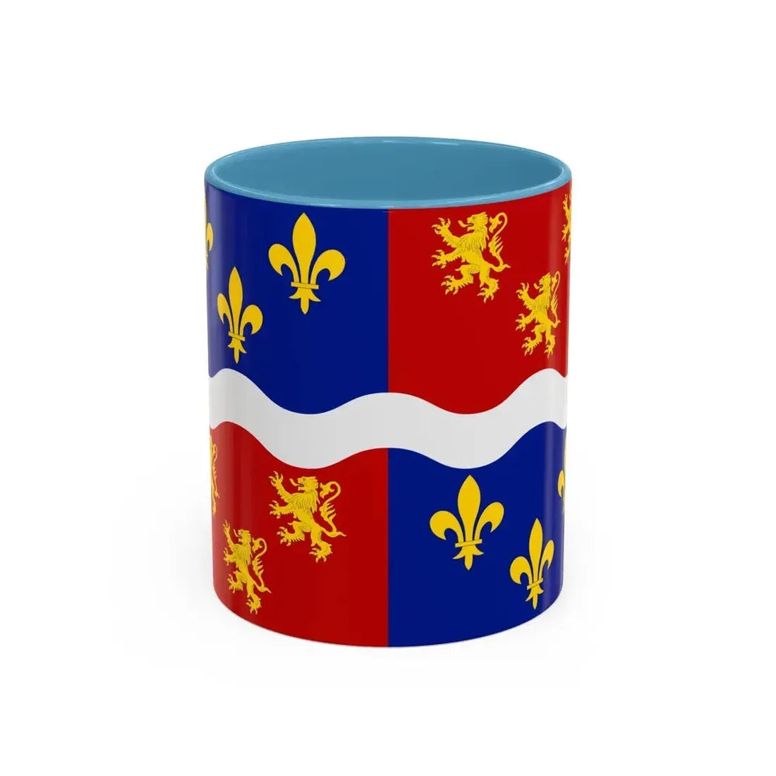 Flag of Somme France 2 - Accent Coffee Mug 11oz Light Blue - Go Mug Yourself