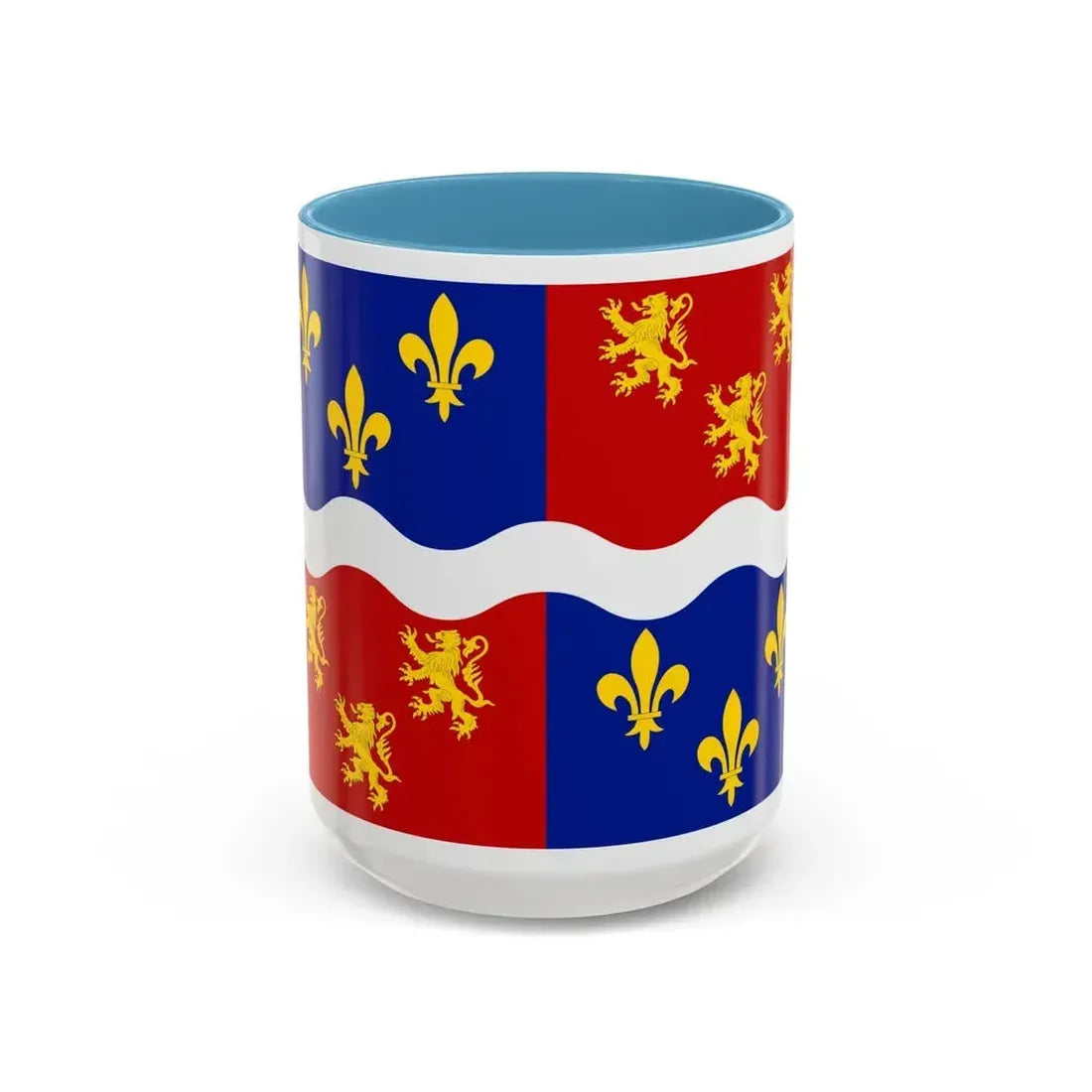 Flag of Somme France 2 - Accent Coffee Mug 15oz Light Blue - Go Mug Yourself