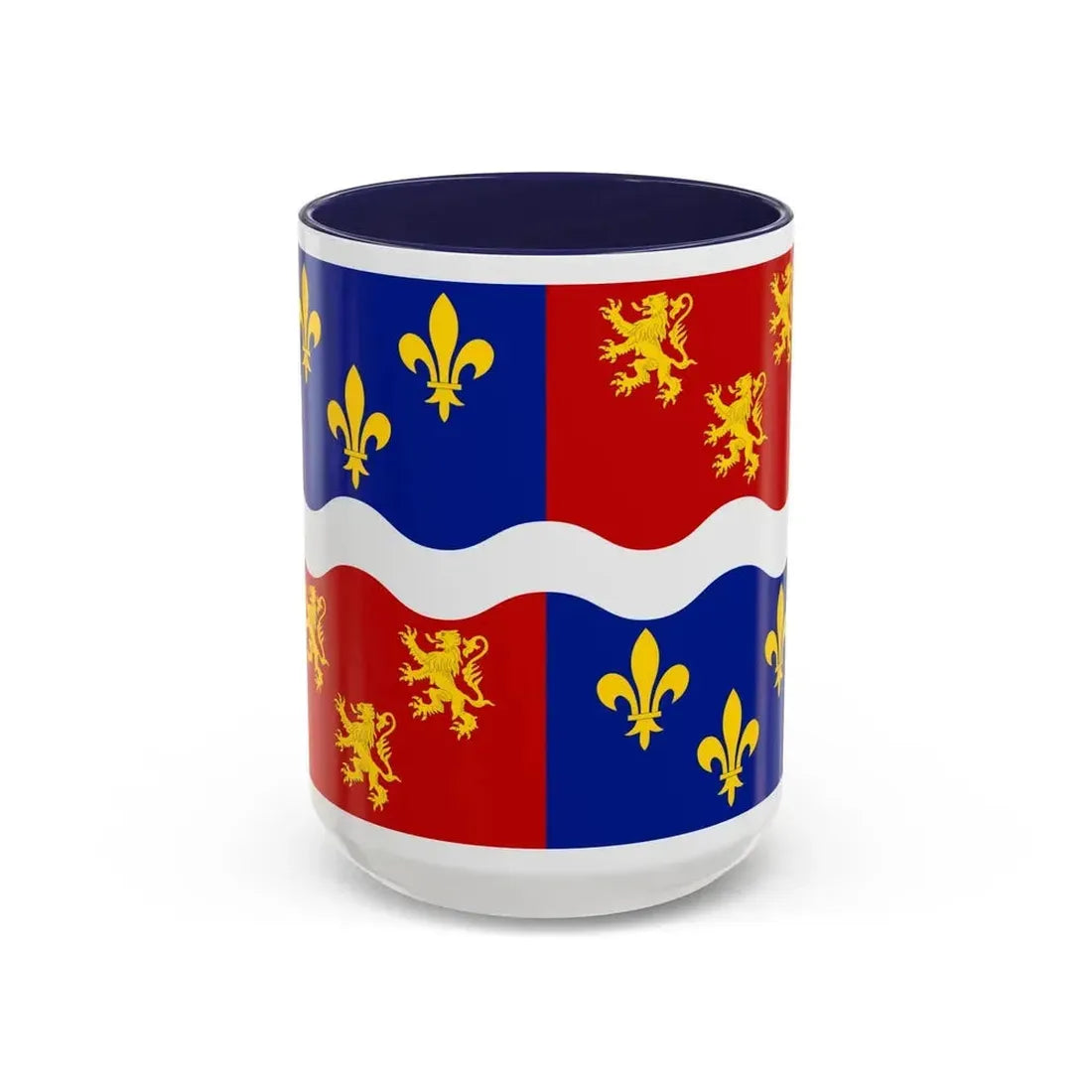Flag of Somme France 2 - Accent Coffee Mug 15oz Navy - Go Mug Yourself