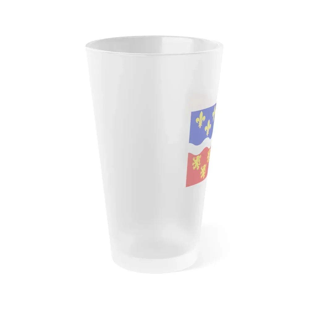 Flag of Somme France 2 - Frosted Pint Glass 16oz - Go Mug Yourself