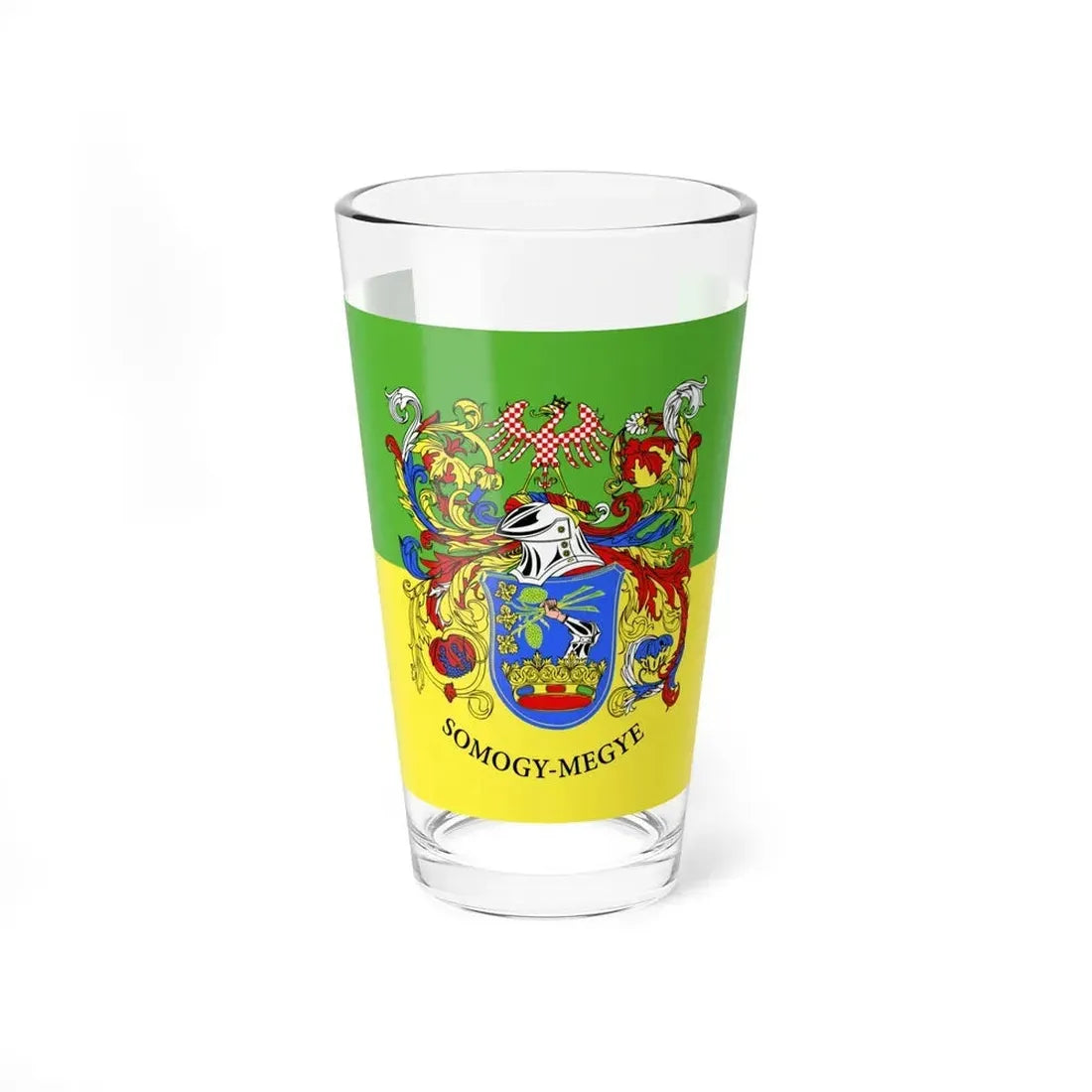 Flag of Somogy County Hungary - Pint Glass 16oz 16oz - Go Mug Yourself