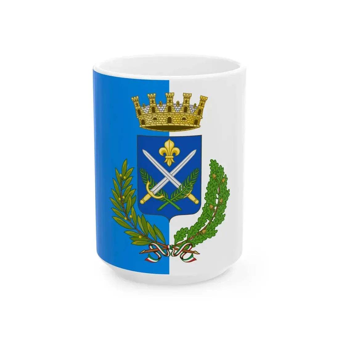 Flag of Sondrio City (Italy) White Coffee Mug 15oz - Go Mug Yourself