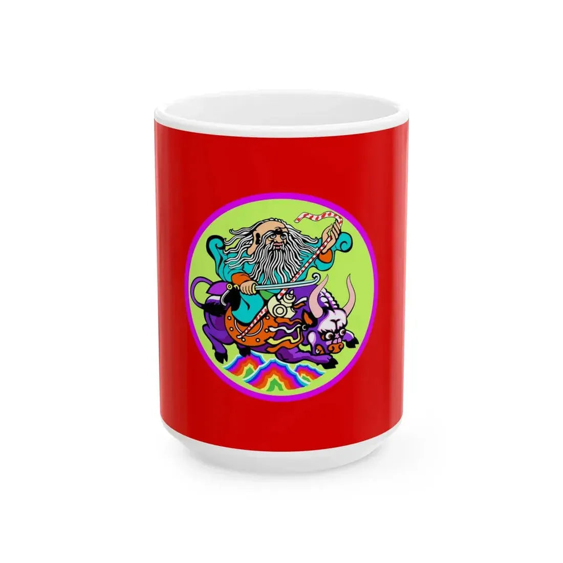 Flag of Songino khairkhan district Ulaanbaatar (Mongolia) White Coffee Mug 15oz - Go Mug Yourself