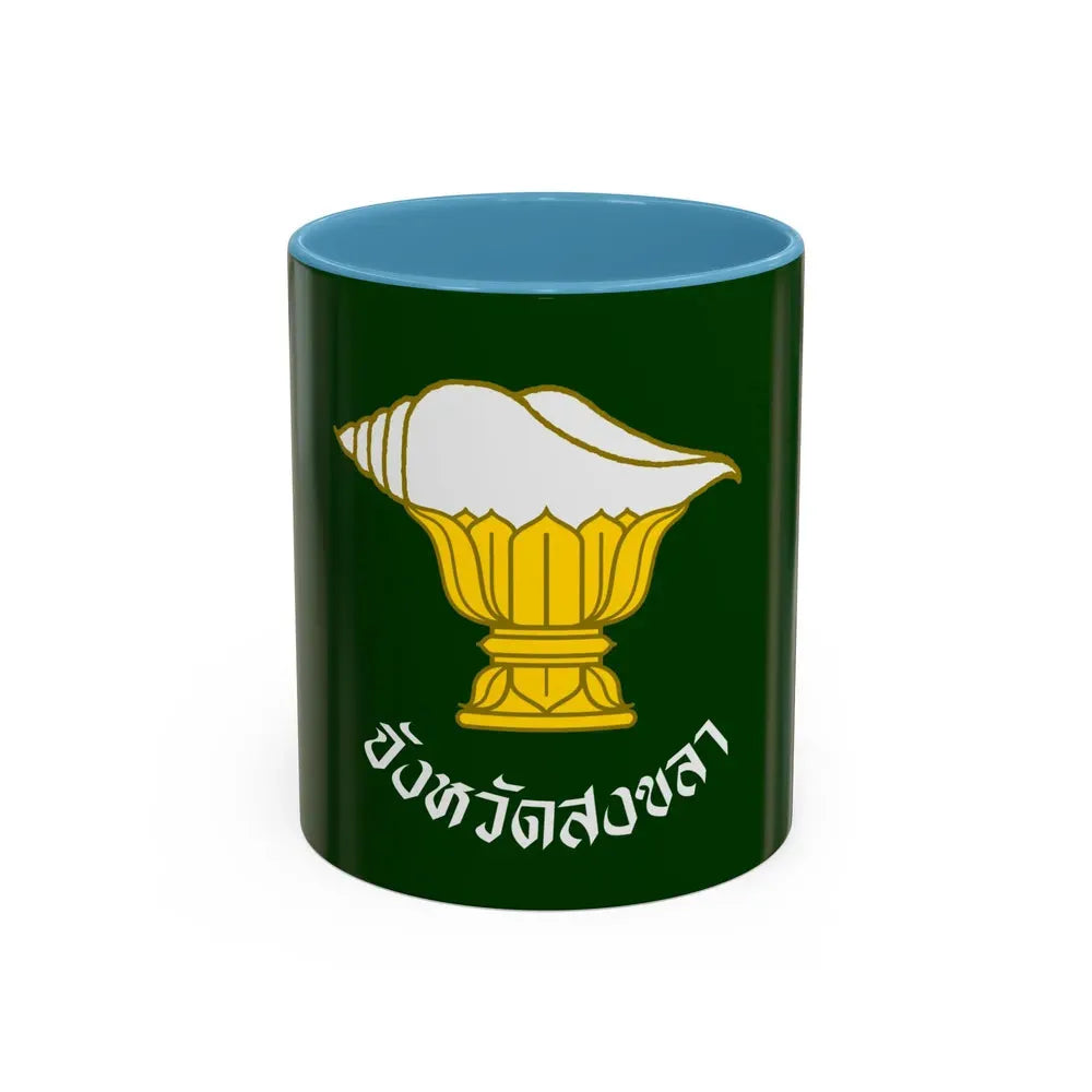 Flag of Songkhla Province Thailand - Accent Coffee Mug 11oz Light Blue - Go Mug Yourself