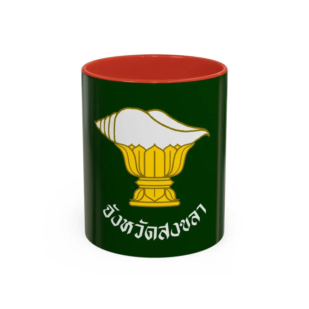 Flag of Songkhla Province Thailand - Accent Coffee Mug 11oz Red - Go Mug Yourself