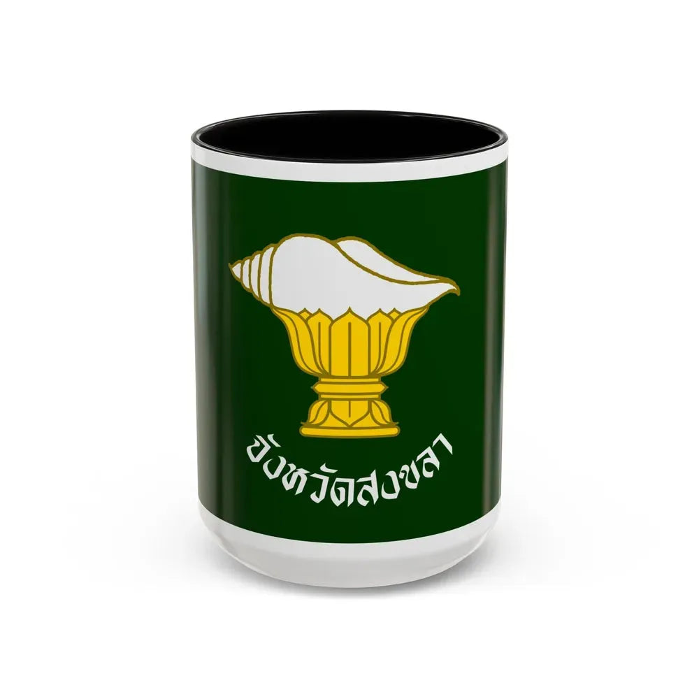 Flag of Songkhla Province Thailand - Accent Coffee Mug 15oz Black - Go Mug Yourself