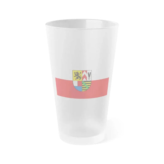 Flag of Sonneberg Germany - Frosted Pint Glass 16oz 16oz Frosted - Go Mug Yourself