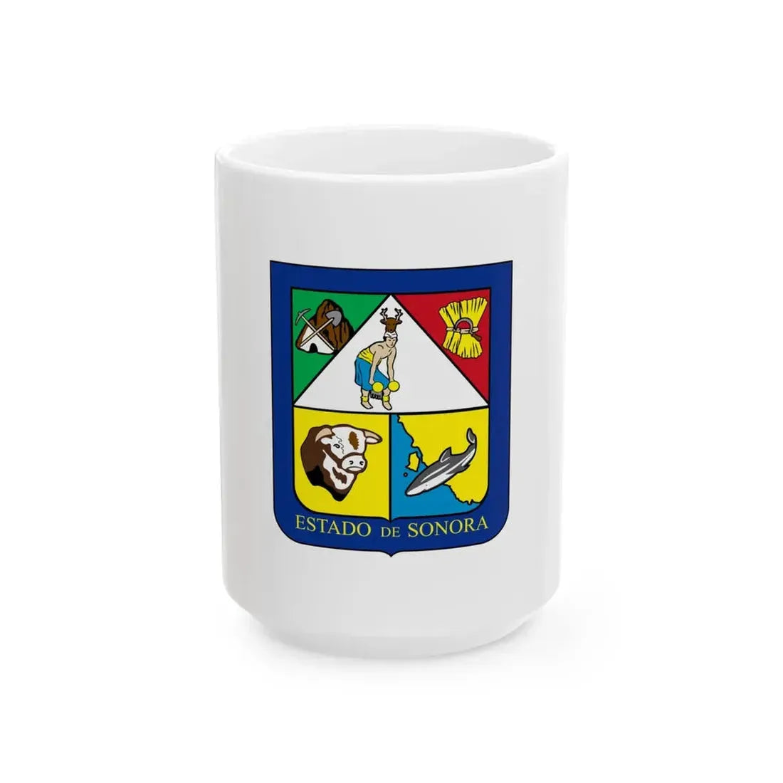 Flag of Sonora (Mexico) White Coffee Mug 15oz - Go Mug Yourself
