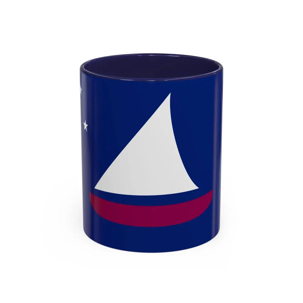 Flag of Sonsorol Palau - Accent Coffee Mug 11oz Navy - Go Mug Yourself