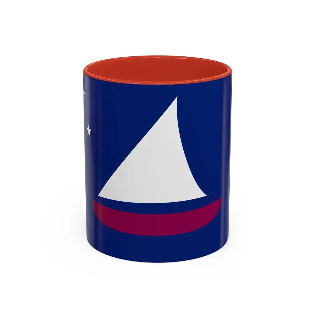 Flag of Sonsorol Palau - Accent Coffee Mug 11oz Red - Go Mug Yourself