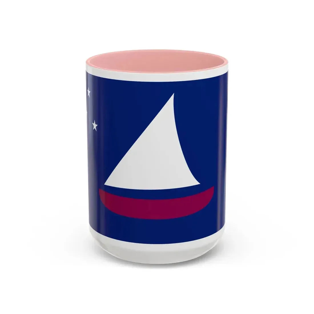 Flag of Sonsorol Palau - Accent Coffee Mug 15oz Pink - Go Mug Yourself