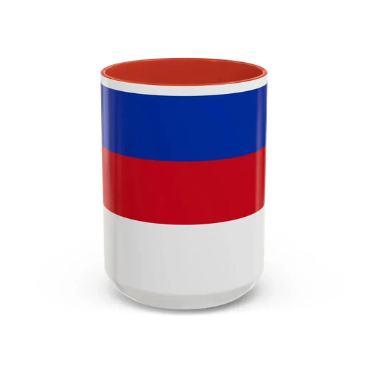 Flag of Sorbs Germany - Accent Coffee Mug 15oz Red - Go Mug Yourself