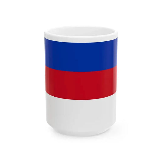 Flag of Sorbs Germany - White Coffee Mug 15oz - Go Mug Yourself