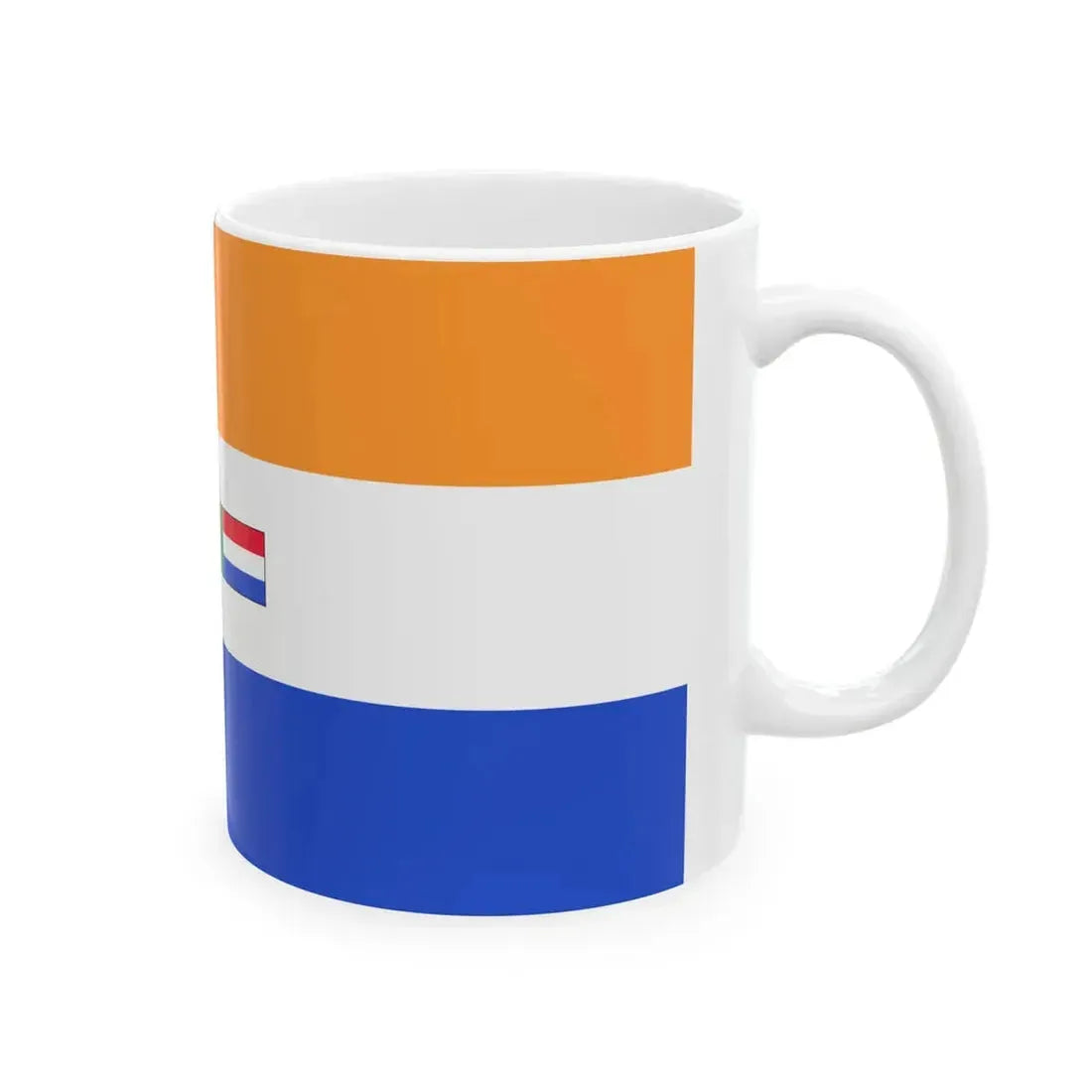 Flag of South Africa 1982-1994 1-2 (Namibia) White Coffee Mug - Go Mug Yourself
