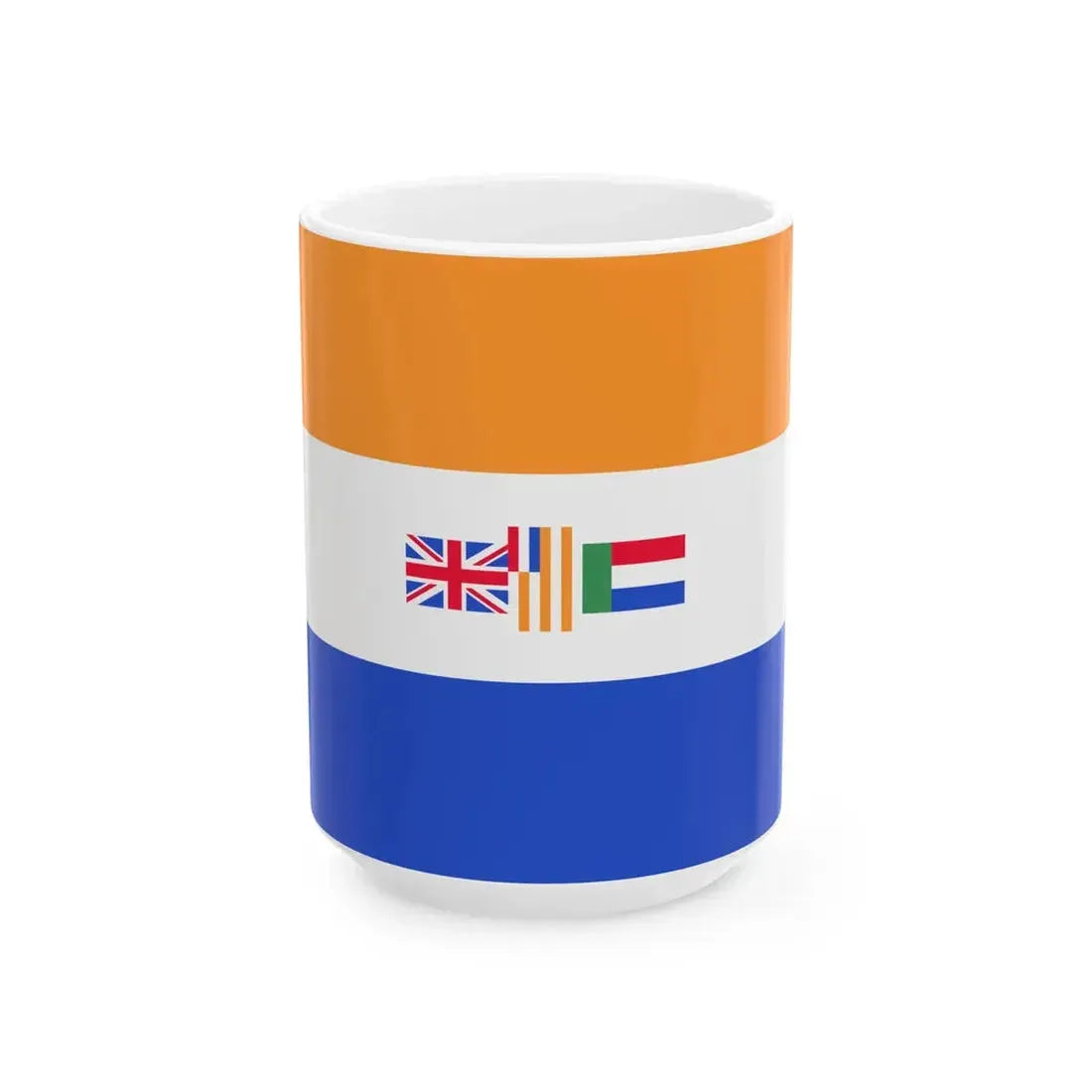 Flag of South Africa 1982-1994 without borders (Namibia) White Coffee Mug 15oz - Go Mug Yourself