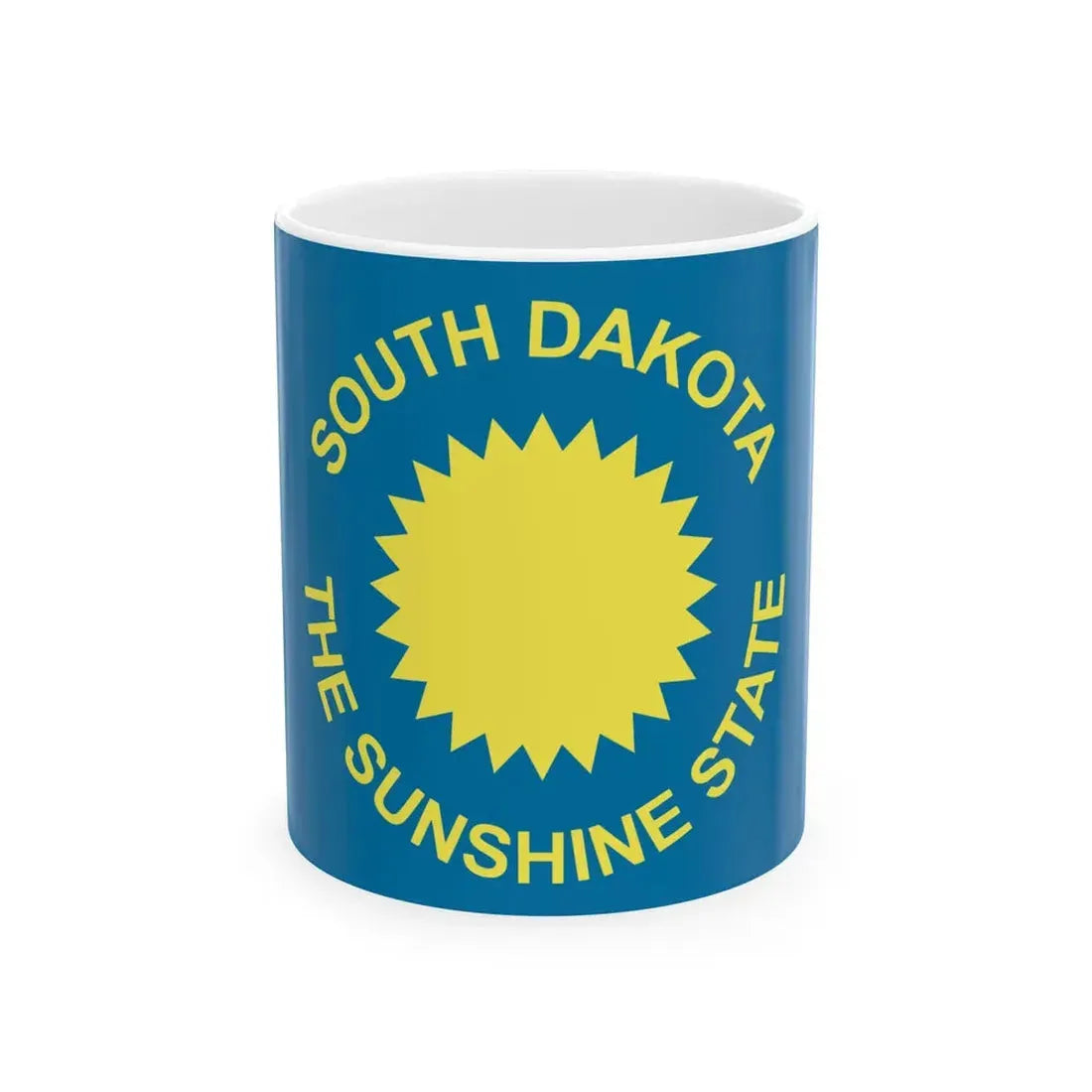 Flag of South Dakota 1909-1963 (United States) White Coffee Mug 11oz - Go Mug Yourself