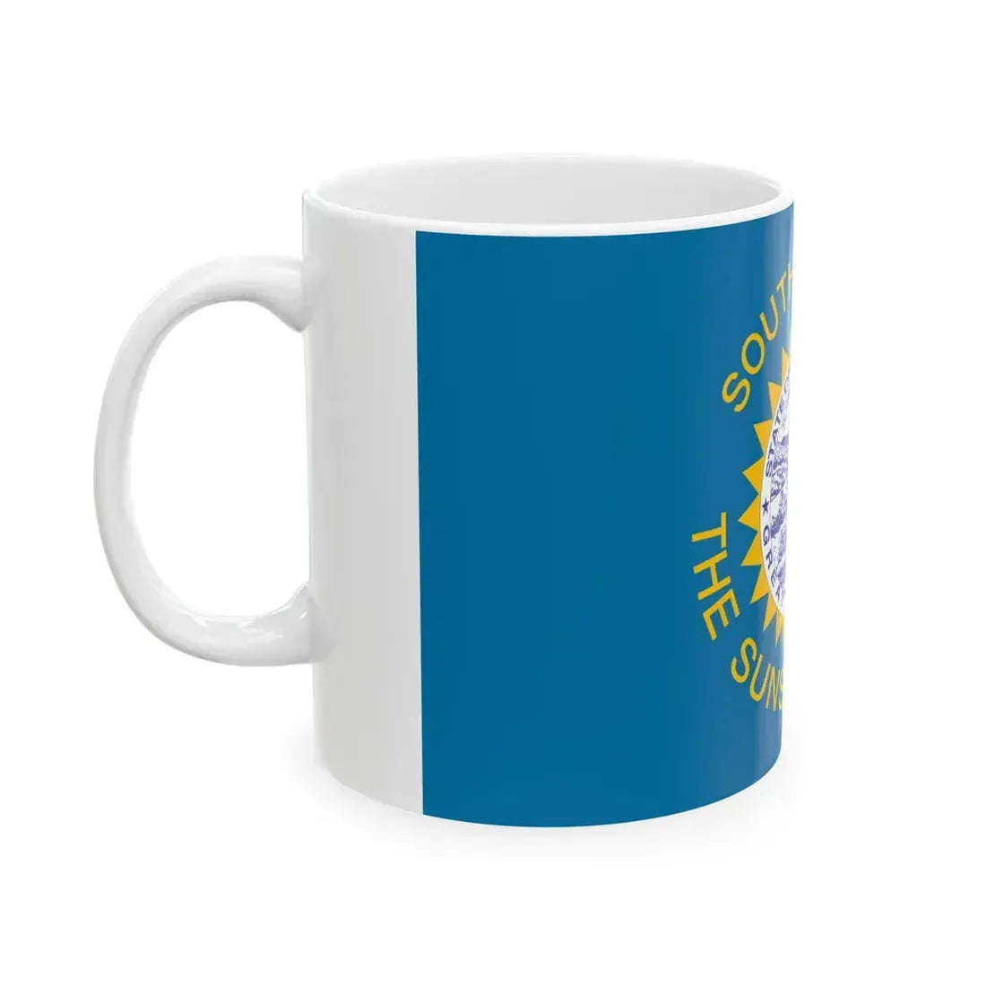 Flag of South Dakota 1963-1992 (United States) White Coffee Mug - Go Mug Yourself