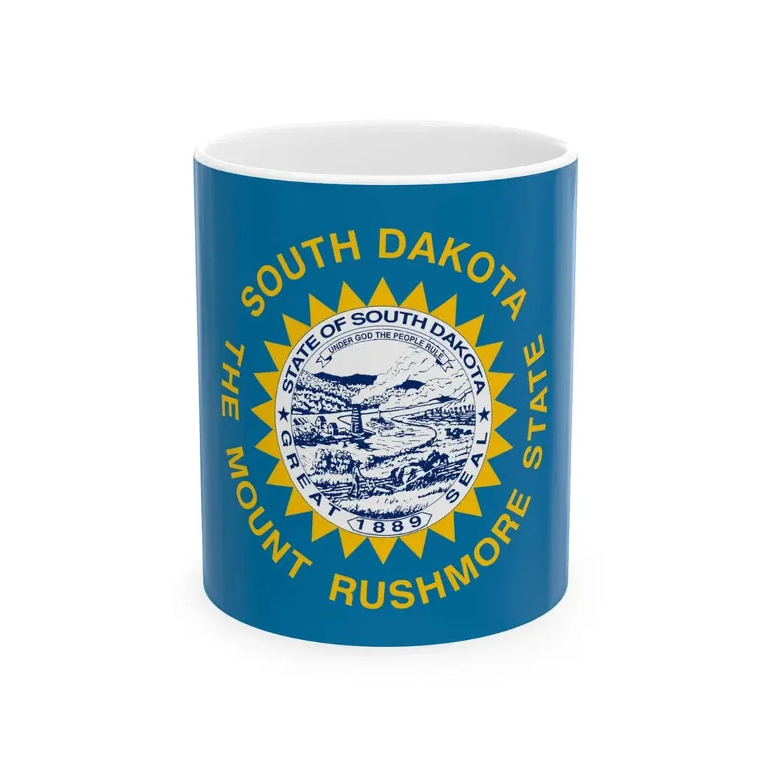 Flag of South Dakota (United States) White Coffee Mug 11oz - Go Mug Yourself